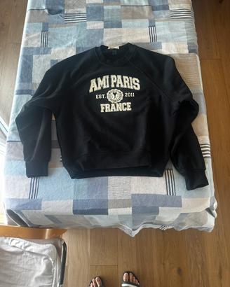 Felpa AMI Paris nera college