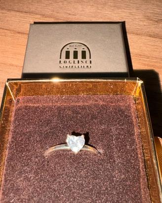 Anello Solitario Cuore Pandora in Argento 925 M.18