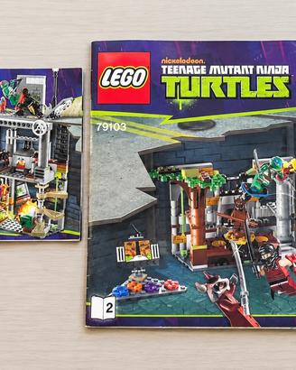 LEGO Turtles 79103 Turtle Lair Attack completo