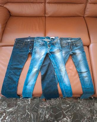Lotto di 3 paia di jeans, tutti taglia 38