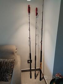 Canne barca  gommone vertical traina mulinello