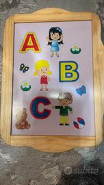 Lavagna magnetica con lettere e numeri