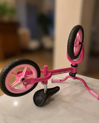 Bici senza pedali rosa bimbi 2-5 anni