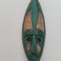 Maschera etnica verde Legno 