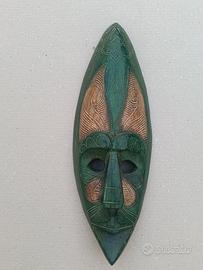 Maschera etnica verde Legno 