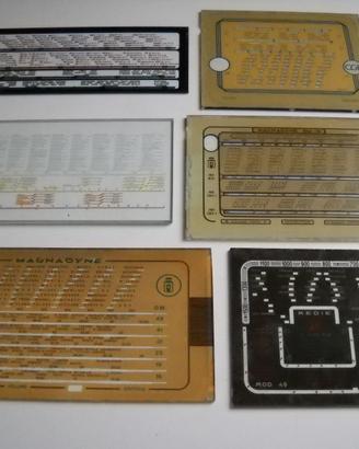 SCALE PARLANTI IN VETRO PER RADIO EPOCA VARIE