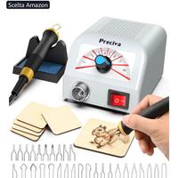 Preciva Kit Pirografico 25W Professionale per Legn