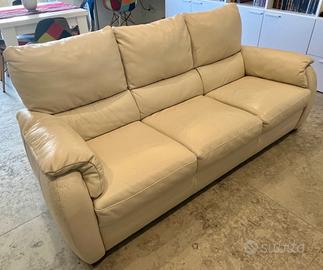 Divano Natuzzi 3 posti vera pelle