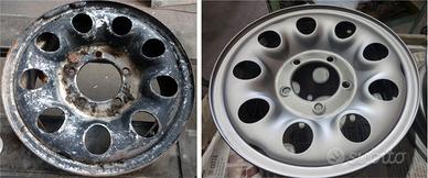 Sabbiatuta cerchioni autovetture