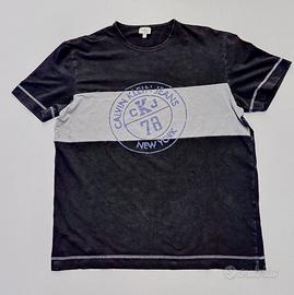 T-shirt Calvin Klein Jeans nera e grigia