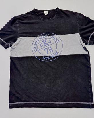 T-shirt Calvin Klein Jeans nera e grigia
