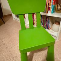 Sedia in plastica per bambini - colore verde -