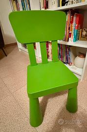 Sedia in plastica per bambini - colore verde -