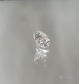 Diamante Brillante vero mm 3,5 anello ciondolo 