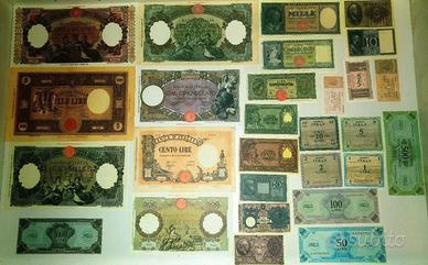 28 Banconote Vecchia Lira Italiana Riproduzioni