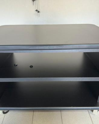 Mobiletto porta TV su ruote con ripiano girevole
