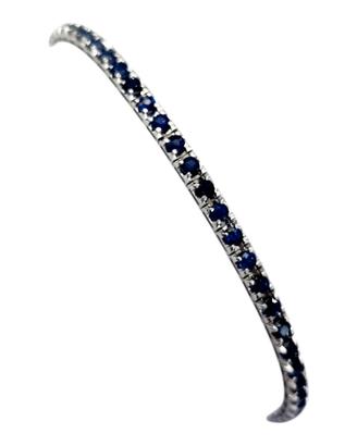 Bracciale Tennis oro Bianco con Zaffiri Ct 4.08 in