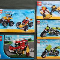 LEGO  5  Opuscoli ISTRUZIONI 31022+60023+31002++