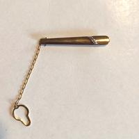 ferma cravatta vintage argento 925 dorato