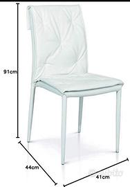 4 sedie in ecopelle nuove imballate