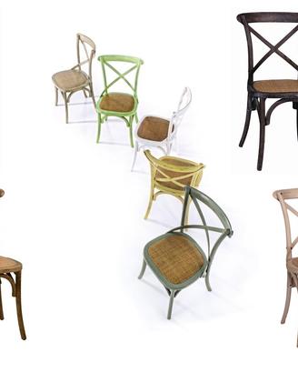 Sedia cross in legno vari colori