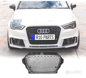 GRIGLIA PER AUDI A3 8V 12-16 LOOK RS3 NERO CROMATO