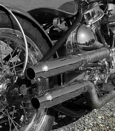 Marmitta terminale moto harley custom chopper cafe