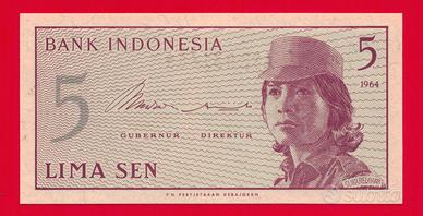 Banconota- Indonesia- % Sen