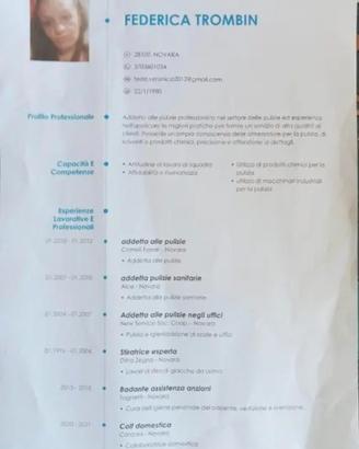 Badante diurna e addetta alle pulizie