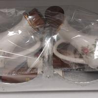 set oliera aceto sale e pepe con vassoio
