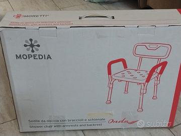 sedile da doccia con braccioli e schienale