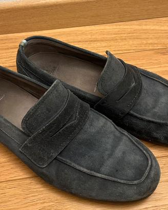 Mocassini blu scamosciati Ferragamo 42