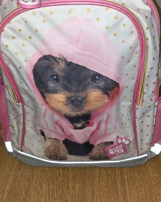 zainetto con immagine cagnolino 