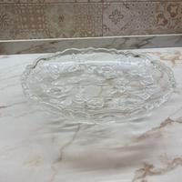 Piatto in vetro decorato porta frutta