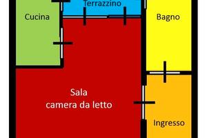 De Angelis - Rubens monolocale arredato mm rossa