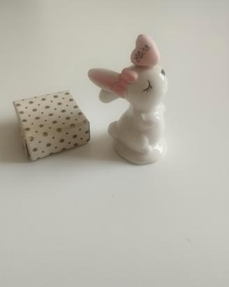 Statuetta coniglio in ceramica Claraluna