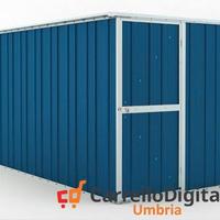 deposito attrezzi giardino 175x307cm 5,4mq blu