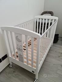 Lettino nuovo con materasso