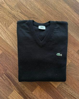 maglione Lacoste vintage nero in lana