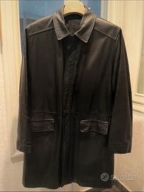 Giaccone in vera pelle nero tg.XL