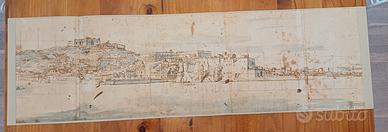 Antica stampa Sant'Elmo e Pizzofalcone