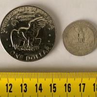 Monete Americane 1$ e 1/4 $ argento