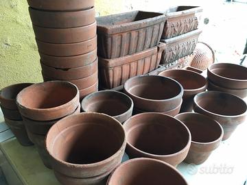 Lotto vasi terracotta diverse misure 40 pezzi