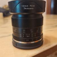 7Artisans 12mm f/2.8 per attacco Sony E-mount (APS