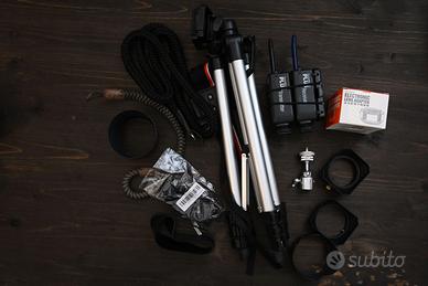 Bundle fotografia tracolle cavalletto paraluce etc