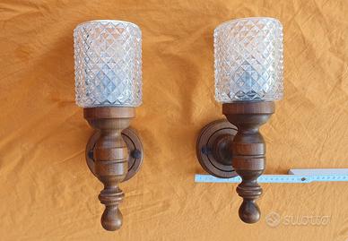 Applique lampade da muro in legno