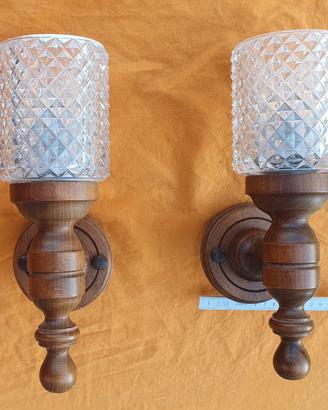 Applique lampade da muro in legno