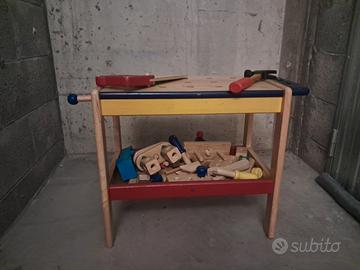 banco lavoro bambini in legno