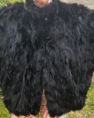 Pelliccia di volpe nera TG 44