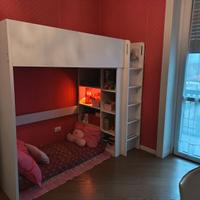 Letto singolo con soppalco Ikea Smastad
